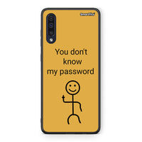 Thumbnail for Samsung A70 My Password Θήκη από τη Smartfits με σχέδιο στο πίσω μέρος και μαύρο περίβλημα | Smartphone case with colorful back and black bezels by Smartfits