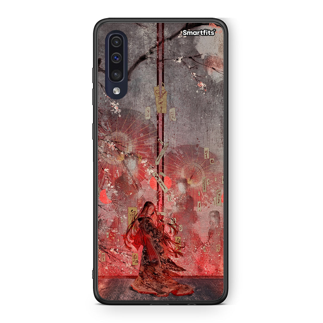 Samsung A70 Nezuko Kamado θήκη από τη Smartfits με σχέδιο στο πίσω μέρος και μαύρο περίβλημα | Smartphone case with colorful back and black bezels by Smartfits