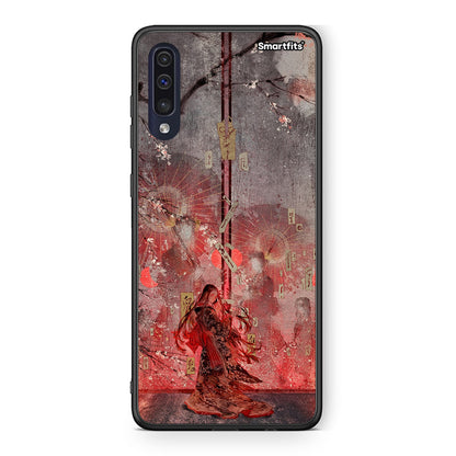 Samsung A70 Nezuko Kamado θήκη από τη Smartfits με σχέδιο στο πίσω μέρος και μαύρο περίβλημα | Smartphone case with colorful back and black bezels by Smartfits