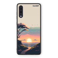 Thumbnail for Samsung A70 Pixel Sunset Θήκη από τη Smartfits με σχέδιο στο πίσω μέρος και μαύρο περίβλημα | Smartphone case with colorful back and black bezels by Smartfits