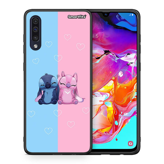 Θήκη Samsung A70 Stitch And Angel από τη Smartfits με σχέδιο στο πίσω μέρος και μαύρο περίβλημα | Samsung A70 Stitch And Angel case with colorful back and black bezels