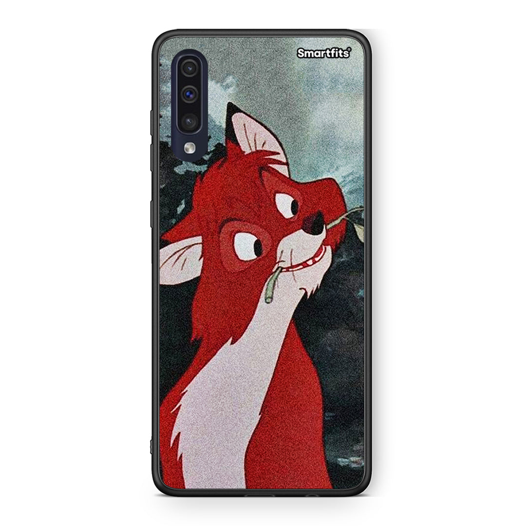 Samsung A70 Tod And Vixey Love 1 θήκη από τη Smartfits με σχέδιο στο πίσω μέρος και μαύρο περίβλημα | Smartphone case with colorful back and black bezels by Smartfits
