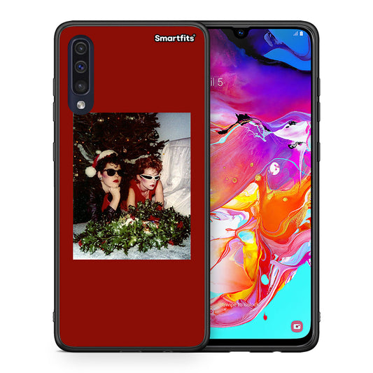 Θήκη Samsung A70 Waiting For Xmas από τη Smartfits με σχέδιο στο πίσω μέρος και μαύρο περίβλημα | Samsung A70 Waiting For Xmas case with colorful back and black bezels