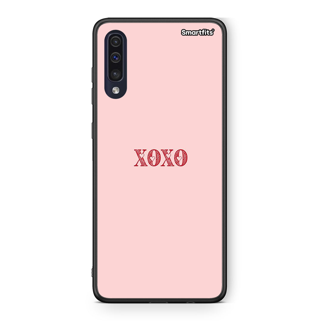 Samsung A70 XOXO Love θήκη από τη Smartfits με σχέδιο στο πίσω μέρος και μαύρο περίβλημα | Smartphone case with colorful back and black bezels by Smartfits