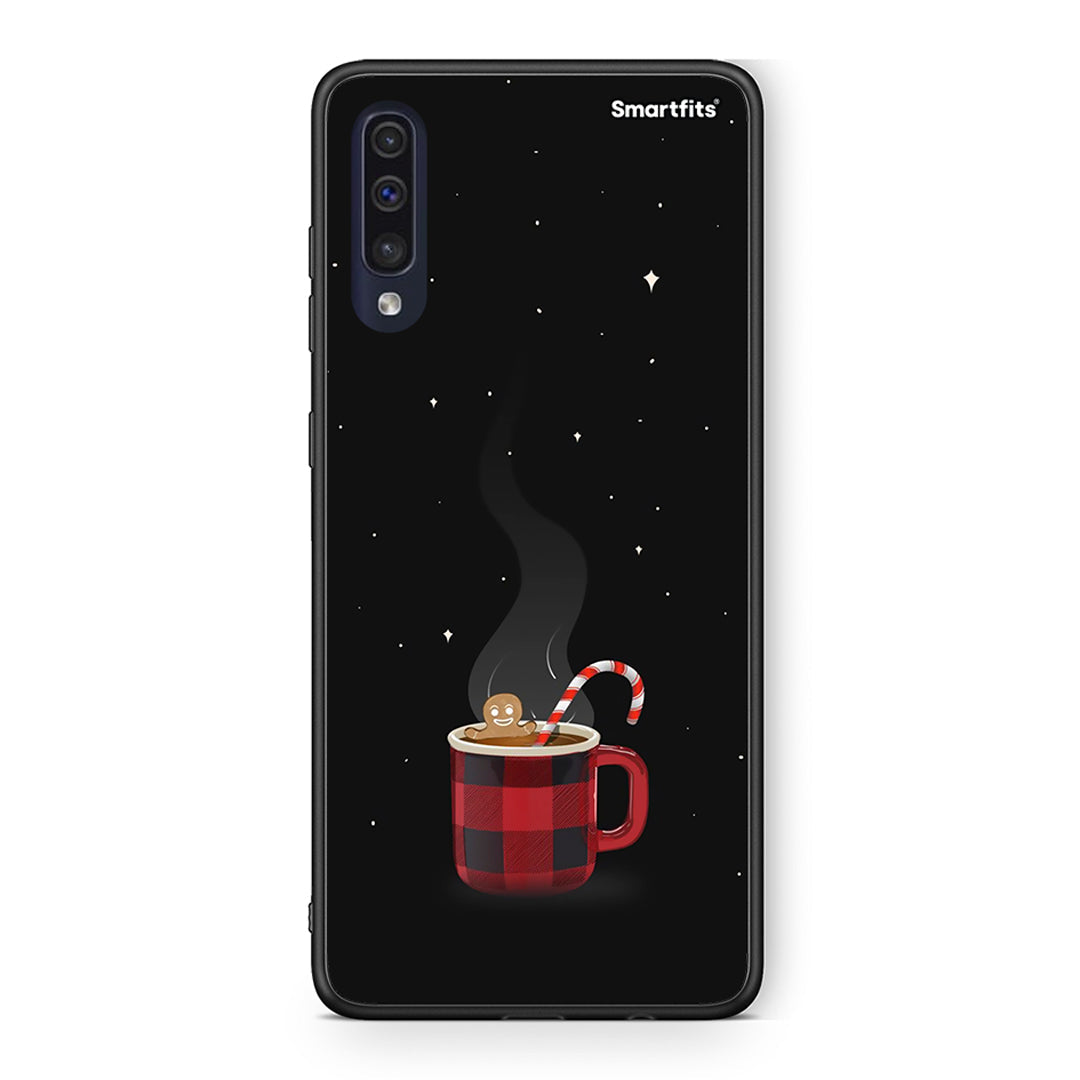 Samsung A70 Xmas Bathing θήκη από τη Smartfits με σχέδιο στο πίσω μέρος και μαύρο περίβλημα | Smartphone case with colorful back and black bezels by Smartfits