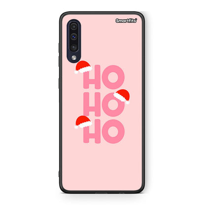 Samsung A70 Xmas Ho Ho Ho θήκη από τη Smartfits με σχέδιο στο πίσω μέρος και μαύρο περίβλημα | Smartphone case with colorful back and black bezels by Smartfits