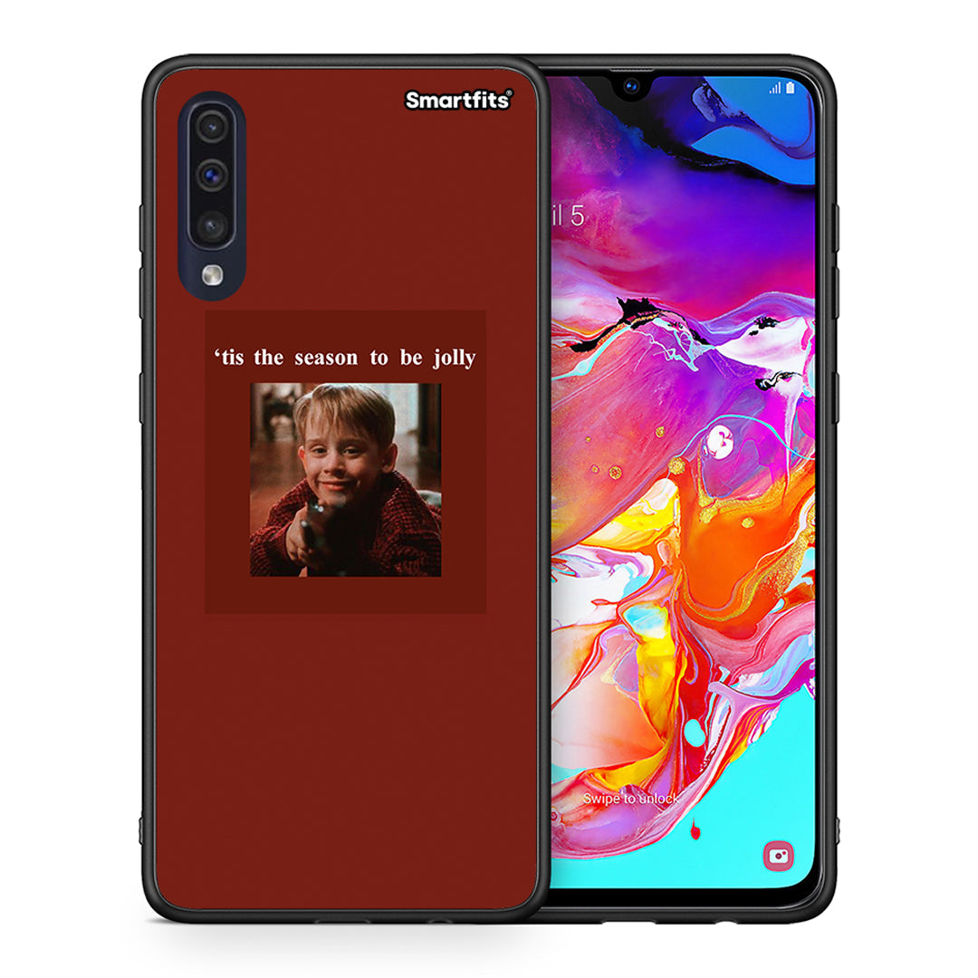 Θήκη Samsung A70 Xmas Ultimate Spirit από τη Smartfits με σχέδιο στο πίσω μέρος και μαύρο περίβλημα | Samsung A70 Xmas Ultimate Spirit case with colorful back and black bezels