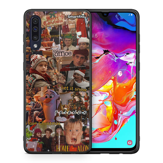 Θήκη Samsung A70 Xmas Wishes από τη Smartfits με σχέδιο στο πίσω μέρος και μαύρο περίβλημα | Samsung A70 Xmas Wishes case with colorful back and black bezels