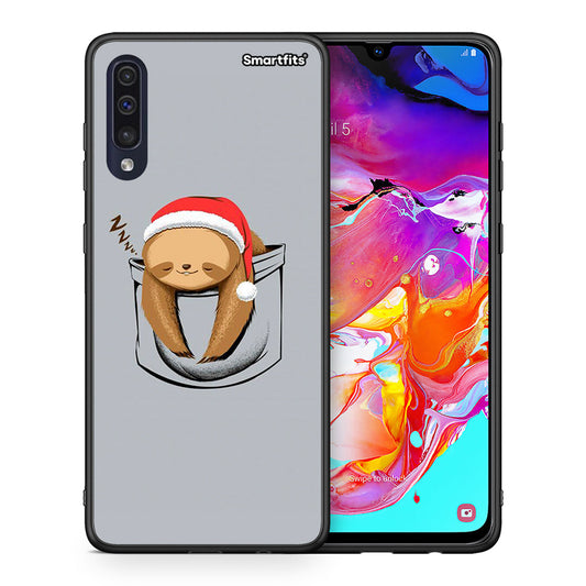 Θήκη Samsung A70 Xmas Zzzz από τη Smartfits με σχέδιο στο πίσω μέρος και μαύρο περίβλημα | Samsung A70 Xmas Zzzz case with colorful back and black bezels