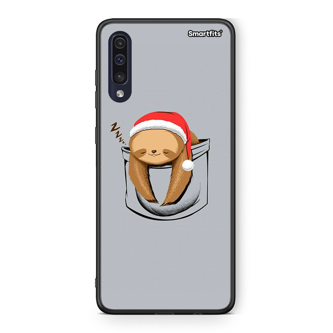 Samsung A70 Xmas Zzzz θήκη από τη Smartfits με σχέδιο στο πίσω μέρος και μαύρο περίβλημα | Smartphone case with colorful back and black bezels by Smartfits