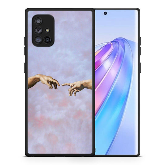 Θήκη Samsung Galaxy A71 5G Adam Hand από τη Smartfits με σχέδιο στο πίσω μέρος και μαύρο περίβλημα | Samsung Galaxy A71 5G Adam Hand case with colorful back and black bezels