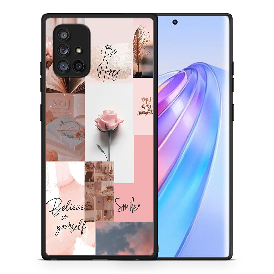 Θήκη Samsung Galaxy A71 5G Aesthetic Collage από τη Smartfits με σχέδιο στο πίσω μέρος και μαύρο περίβλημα | Samsung Galaxy A71 5G Aesthetic Collage case with colorful back and black bezels