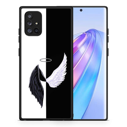 Θήκη Samsung Galaxy A71 5G Angels Demons από τη Smartfits με σχέδιο στο πίσω μέρος και μαύρο περίβλημα | Samsung Galaxy A71 5G Angels Demons case with colorful back and black bezels