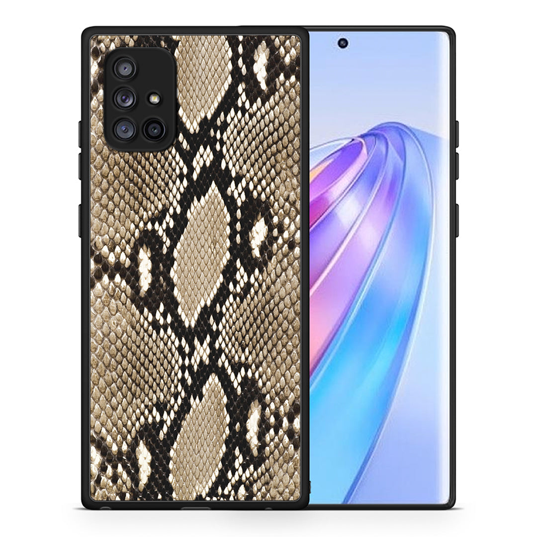 Θήκη Samsung Galaxy A71 5G Fashion Snake Animal από τη Smartfits με σχέδιο στο πίσω μέρος και μαύρο περίβλημα | Samsung Galaxy A71 5G Fashion Snake Animal case with colorful back and black bezels