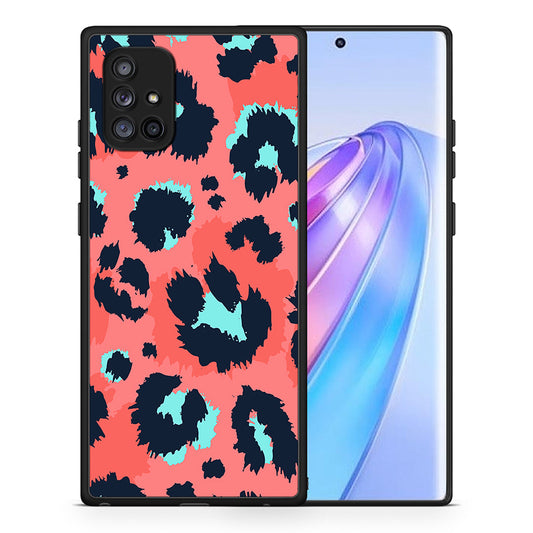 Θήκη Samsung Galaxy A71 5G Pink Leopard Animal από τη Smartfits με σχέδιο στο πίσω μέρος και μαύρο περίβλημα | Samsung Galaxy A71 5G Pink Leopard Animal case with colorful back and black bezels