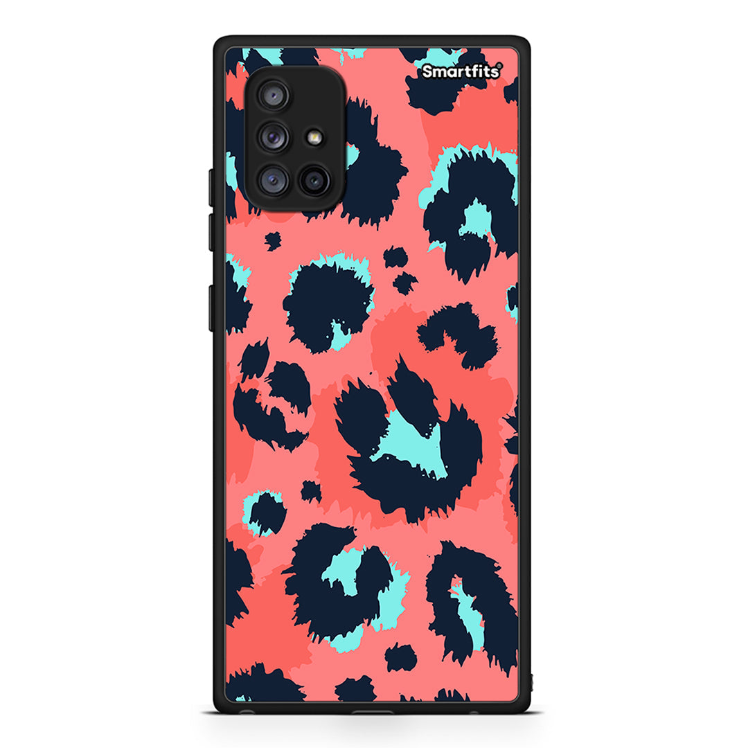 22 - Samsung Galaxy A71 5G Pink Leopard Animal case, cover, bumper