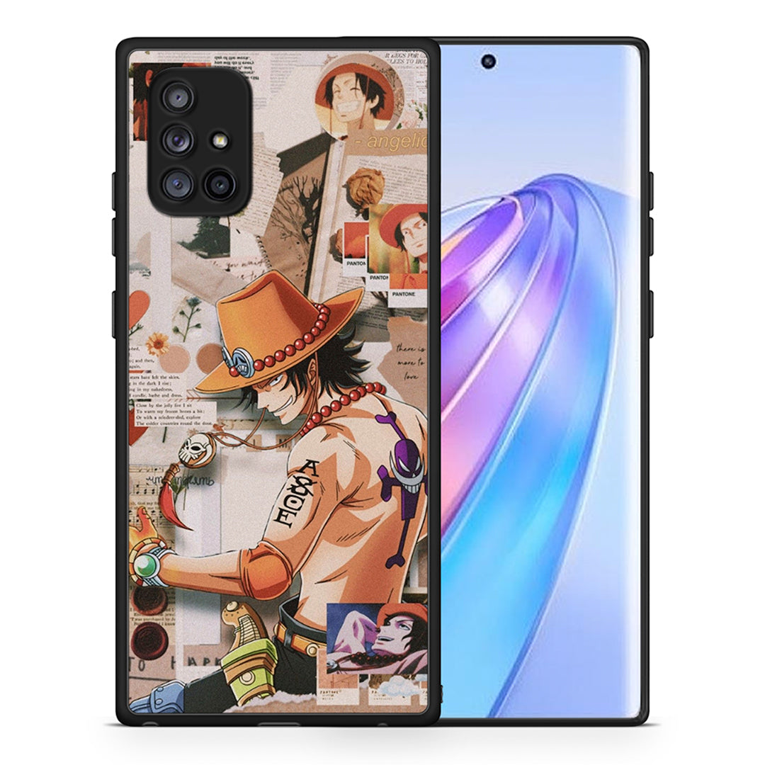 Θήκη Samsung Galaxy A71 5G Anime Collage από τη Smartfits με σχέδιο στο πίσω μέρος και μαύρο περίβλημα | Samsung Galaxy A71 5G Anime Collage case with colorful back and black bezels