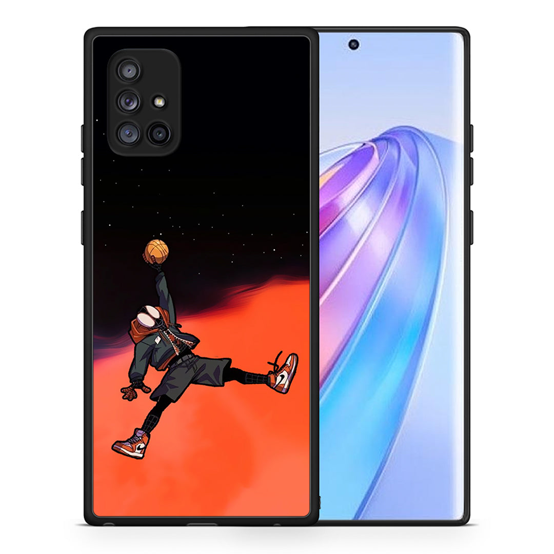 Θήκη Samsung Galaxy A71 5G Basketball Hero από τη Smartfits με σχέδιο στο πίσω μέρος και μαύρο περίβλημα | Samsung Galaxy A71 5G Basketball Hero case with colorful back and black bezels