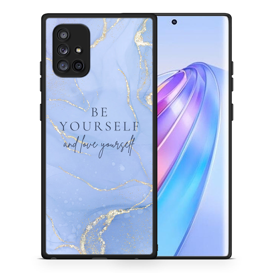 Θήκη Samsung Galaxy A71 5G Be Yourself από τη Smartfits με σχέδιο στο πίσω μέρος και μαύρο περίβλημα | Samsung Galaxy A71 5G Be Yourself case with colorful back and black bezels