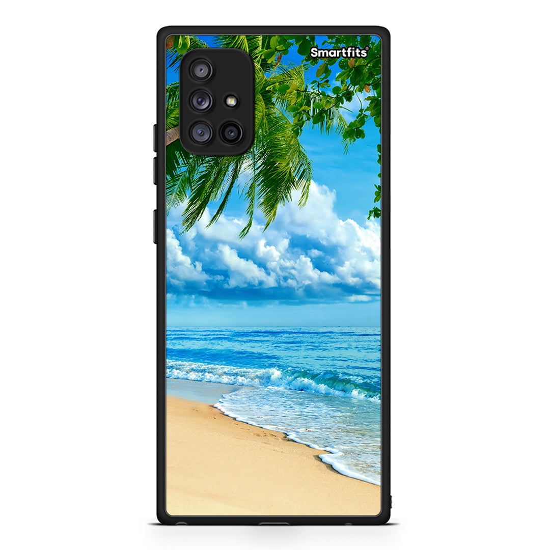 Samsung Galaxy A71 5G Beautiful Beach θήκη από τη Smartfits με σχέδιο στο πίσω μέρος και μαύρο περίβλημα | Smartphone case with colorful back and black bezels by Smartfits