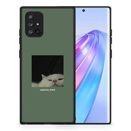 Θήκη Samsung Galaxy A71 5G Bitch Surprise από τη Smartfits με σχέδιο στο πίσω μέρος και μαύρο περίβλημα | Samsung Galaxy A71 5G Bitch Surprise case with colorful back and black bezels