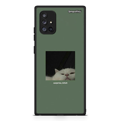Samsung Galaxy A71 5G Bitch Surprise θήκη από τη Smartfits με σχέδιο στο πίσω μέρος και μαύρο περίβλημα | Smartphone case with colorful back and black bezels by Smartfits