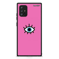 Thumbnail for Samsung Galaxy A71 5G Blue Eye Pink θήκη από τη Smartfits με σχέδιο στο πίσω μέρος και μαύρο περίβλημα | Smartphone case with colorful back and black bezels by Smartfits