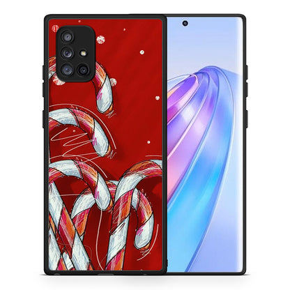 Θήκη Samsung Galaxy A71 5G Candy Cane από τη Smartfits με σχέδιο στο πίσω μέρος και μαύρο περίβλημα | Samsung Galaxy A71 5G Candy Cane case with colorful back and black bezels