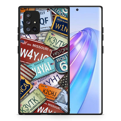 Θήκη Samsung Galaxy A71 5G Car Plates από τη Smartfits με σχέδιο στο πίσω μέρος και μαύρο περίβλημα | Samsung Galaxy A71 5G Car Plates case with colorful back and black bezels