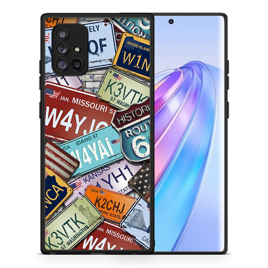Θήκη Samsung Galaxy A71 5G Car Plates από τη Smartfits με σχέδιο στο πίσω μέρος και μαύρο περίβλημα | Samsung Galaxy A71 5G Car Plates case with colorful back and black bezels