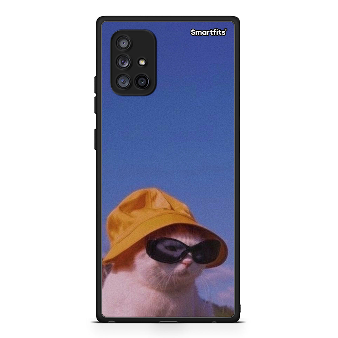 Samsung Galaxy A71 5G Cat Diva θήκη από τη Smartfits με σχέδιο στο πίσω μέρος και μαύρο περίβλημα | Smartphone case with colorful back and black bezels by Smartfits