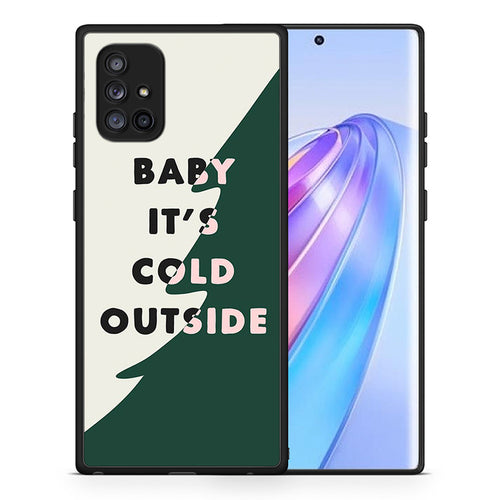 Θήκη Samsung Galaxy A71 5G Cold Outside από τη Smartfits με σχέδιο στο πίσω μέρος και μαύρο περίβλημα | Samsung Galaxy A71 5G Cold Outside case with colorful back and black bezels