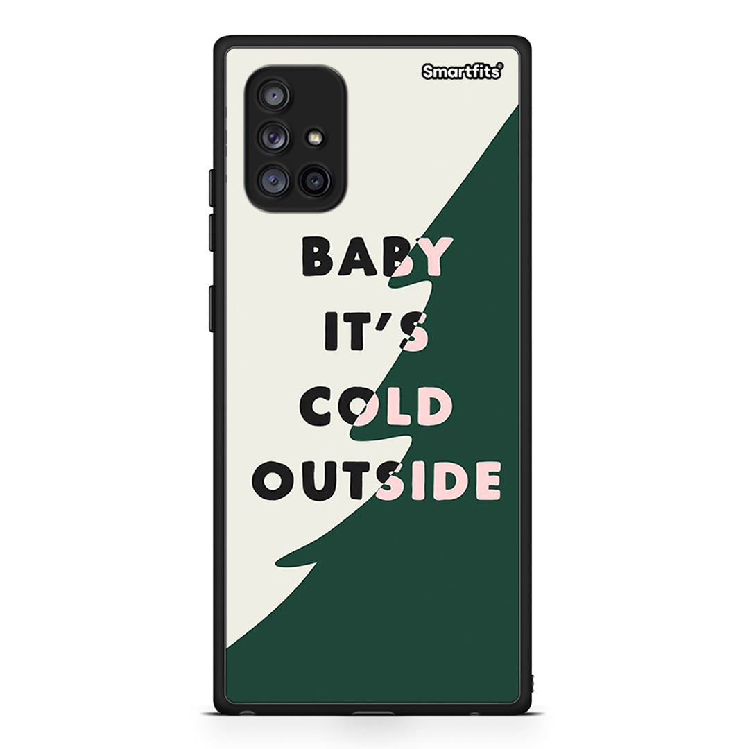 Samsung Galaxy A71 5G Cold Outside θήκη από τη Smartfits με σχέδιο στο πίσω μέρος και μαύρο περίβλημα | Smartphone case with colorful back and black bezels by Smartfits