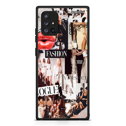 Samsung Galaxy A71 5G Collage Fashion Θήκη Αγίου Βαλεντίνου από τη Smartfits με σχέδιο στο πίσω μέρος και μαύρο περίβλημα | Smartphone case with colorful back and black bezels by Smartfits