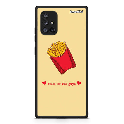 Samsung Galaxy A71 5G Fries Before Guys Θήκη Αγίου Βαλεντίνου από τη Smartfits με σχέδιο στο πίσω μέρος και μαύρο περίβλημα | Smartphone case with colorful back and black bezels by Smartfits