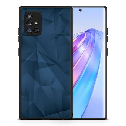 Θήκη Samsung Galaxy A71 5G Blue Abstract Geometric από τη Smartfits με σχέδιο στο πίσω μέρος και μαύρο περίβλημα | Samsung Galaxy A71 5G Blue Abstract Geometric case with colorful back and black bezels