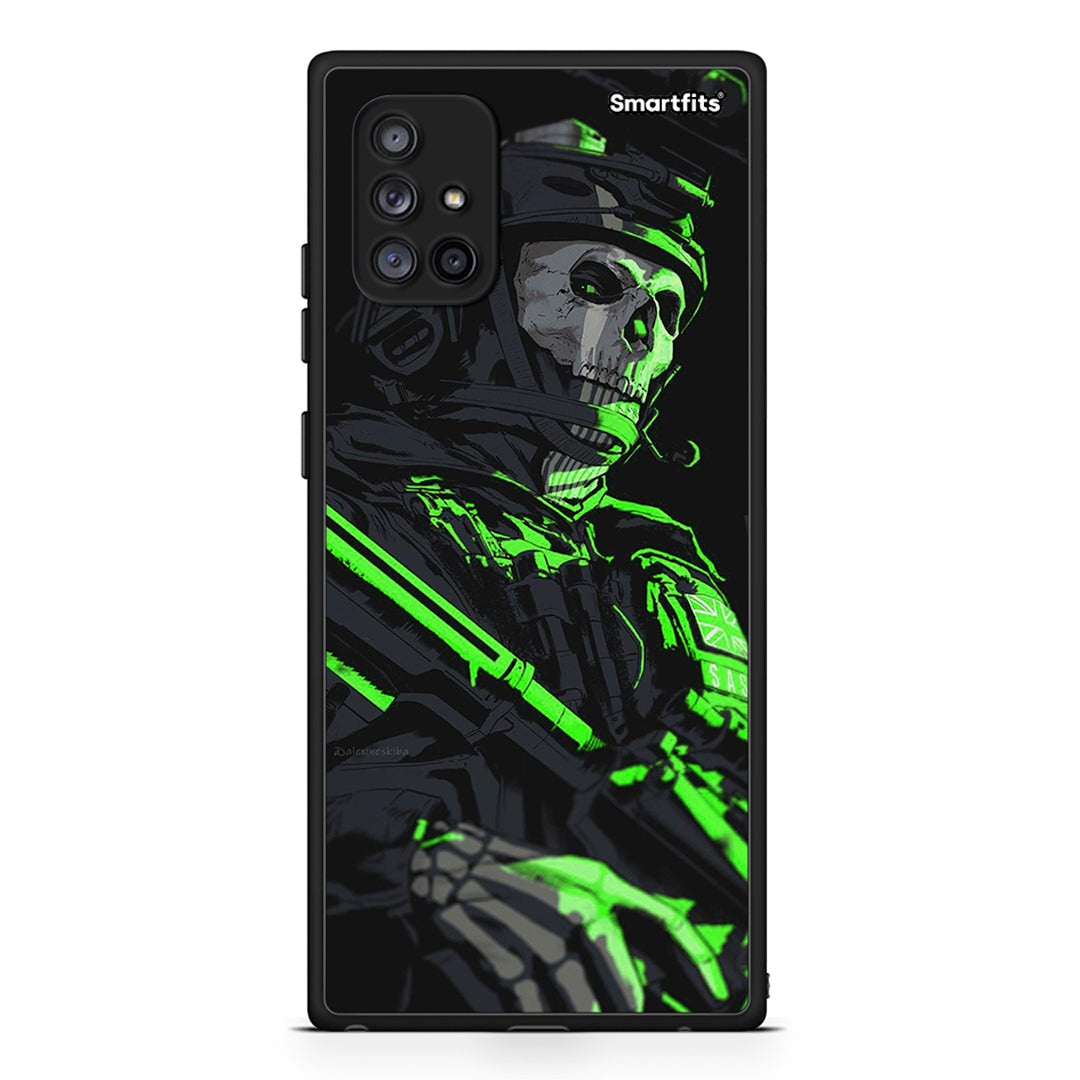 Samsung Galaxy A71 5G Green Soldier Θήκη Αγίου Βαλεντίνου από τη Smartfits με σχέδιο στο πίσω μέρος και μαύρο περίβλημα | Smartphone case with colorful back and black bezels by Smartfits