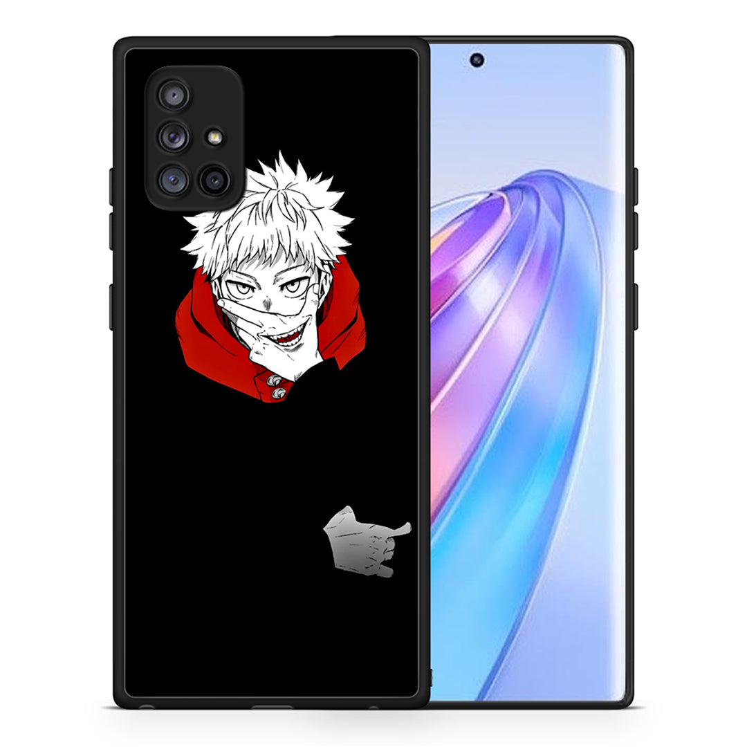 Θήκη Samsung Galaxy A71 5G Itadori Anime από τη Smartfits με σχέδιο στο πίσω μέρος και μαύρο περίβλημα | Samsung Galaxy A71 5G Itadori Anime case with colorful back and black bezels