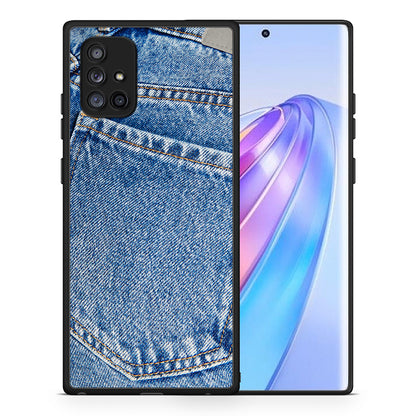 Θήκη Samsung Galaxy A71 5G Jeans Pocket από τη Smartfits με σχέδιο στο πίσω μέρος και μαύρο περίβλημα | Samsung Galaxy A71 5G Jeans Pocket case with colorful back and black bezels