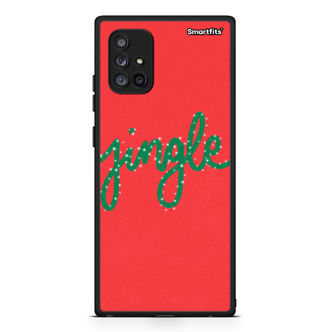 Samsung Galaxy A71 5G Jingle Xmas θήκη από τη Smartfits με σχέδιο στο πίσω μέρος και μαύρο περίβλημα | Smartphone case with colorful back and black bezels by Smartfits