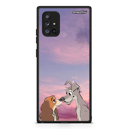 Samsung Galaxy A71 5G Lady And Tramp θήκη από τη Smartfits με σχέδιο στο πίσω μέρος και μαύρο περίβλημα | Smartphone case with colorful back and black bezels by Smartfits