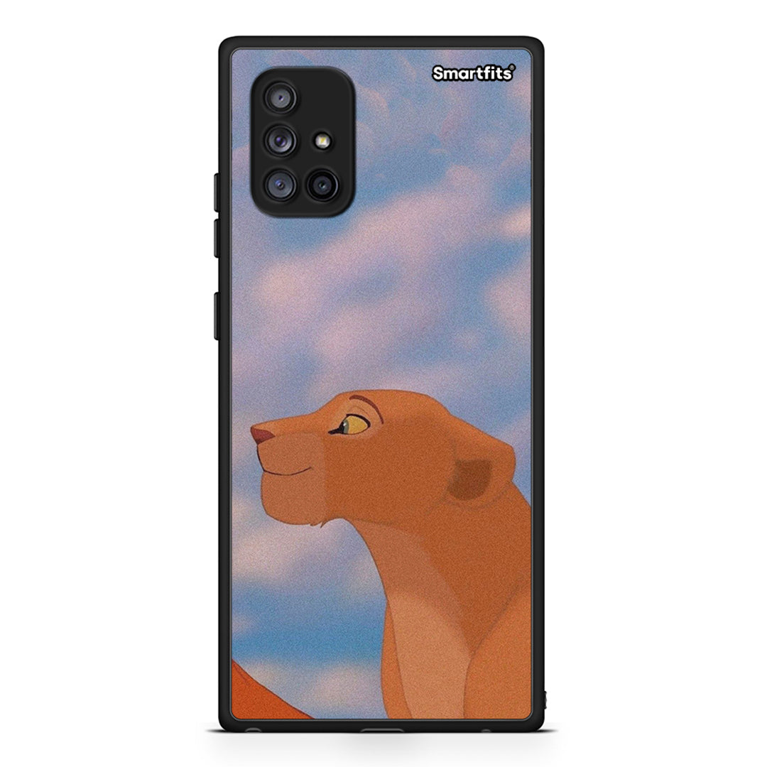 Samsung Galaxy A71 5G Lion Love 2 Θήκη Αγίου Βαλεντίνου από τη Smartfits με σχέδιο στο πίσω μέρος και μαύρο περίβλημα | Smartphone case with colorful back and black bezels by Smartfits
