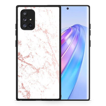 Θήκη Samsung Galaxy A71 5G Pink Splash Marble από τη Smartfits με σχέδιο στο πίσω μέρος και μαύρο περίβλημα | Samsung Galaxy A71 5G Pink Splash Marble case with colorful back and black bezels