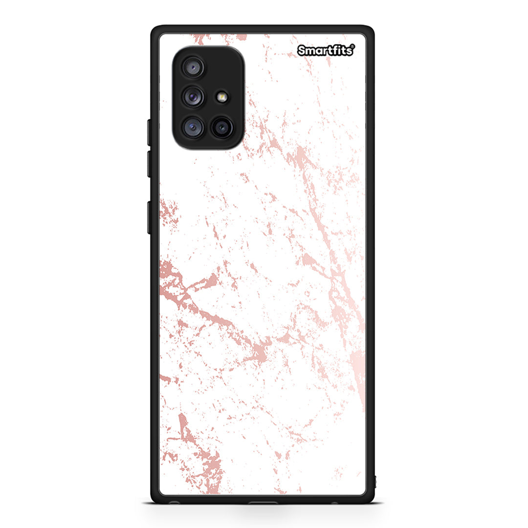 116 - Samsung Galaxy A71 5G Pink Splash Marble case, cover, bumper