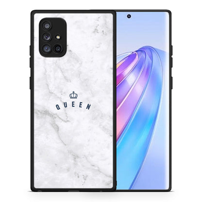 Θήκη Samsung Galaxy A71 5G Queen Marble από τη Smartfits με σχέδιο στο πίσω μέρος και μαύρο περίβλημα | Samsung Galaxy A71 5G Queen Marble case with colorful back and black bezels