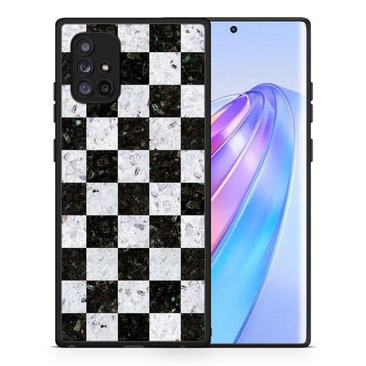Θήκη Samsung Galaxy A71 5G Square Geometric Marble από τη Smartfits με σχέδιο στο πίσω μέρος και μαύρο περίβλημα | Samsung Galaxy A71 5G Square Geometric Marble case with colorful back and black bezels
