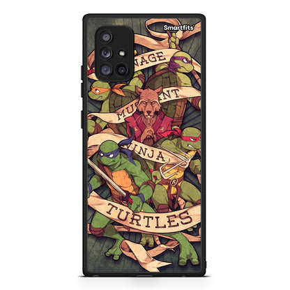 Samsung Galaxy A71 5G Ninja Turtles θήκη από τη Smartfits με σχέδιο στο πίσω μέρος και μαύρο περίβλημα | Smartphone case with colorful back and black bezels by Smartfits