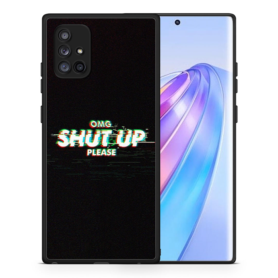 Θήκη Samsung Galaxy A71 5G OMG ShutUp από τη Smartfits με σχέδιο στο πίσω μέρος και μαύρο περίβλημα | Samsung Galaxy A71 5G OMG ShutUp case with colorful back and black bezels
