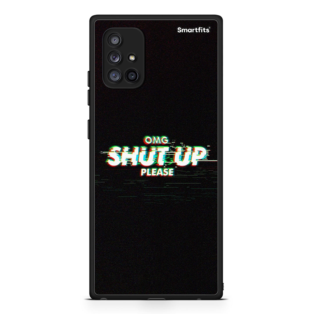 Samsung Galaxy A71 5G OMG ShutUp θήκη από τη Smartfits με σχέδιο στο πίσω μέρος και μαύρο περίβλημα | Smartphone case with colorful back and black bezels by Smartfits