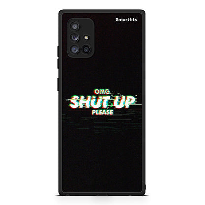 Samsung Galaxy A71 5G OMG ShutUp θήκη από τη Smartfits με σχέδιο στο πίσω μέρος και μαύρο περίβλημα | Smartphone case with colorful back and black bezels by Smartfits